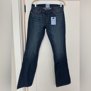 Reformation Dark Blue Boot Cut low rise Jeans